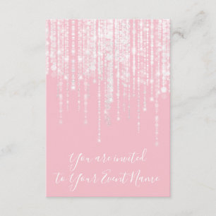 Invitación Strings Pink Sweet 16th 15th Bridal Spark Girly