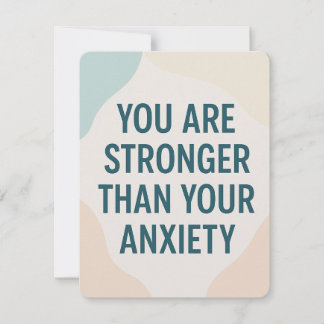 Invitación Stronger Than Anxiety – Motivational Card