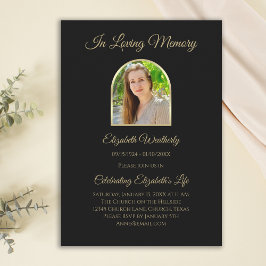 Invitación Stunning Arch Celebration of Life Memorial Service