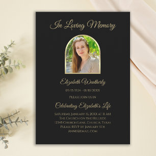 Invitación Stunning Arch Celebration of Life Memorial Service