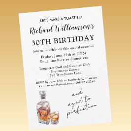 Invitación Stylish Aged to Perfection 30th Birthday Party
