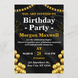 Invitación Stylish Birthday Party Card - CUSTOMIZABLE CARD