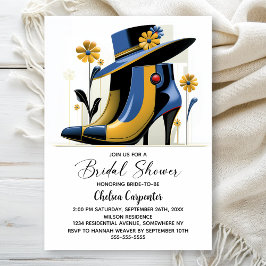 Invitación Stylish Boots and Derby Hat Bridal Shower