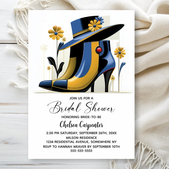 Invitación Stylish Boots and Derby Hat Bridal Shower (Subido por el creador)