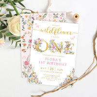 Stylish Little Wildflower Garden Girl 1st Birthday
