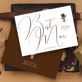 Invitación Stylish Modern Best Man Wedding Simple Proposal 