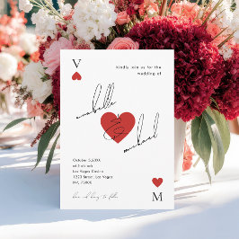 Invitación Stylish Script Casino Vegas Wedding