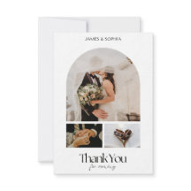 Stylish Script Love Heart Wedding Gracias Foto 