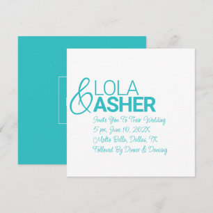 Invitación Su Boda de nombres audaces y claros