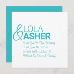 Invitación Su Boda de nombres audaces y claros