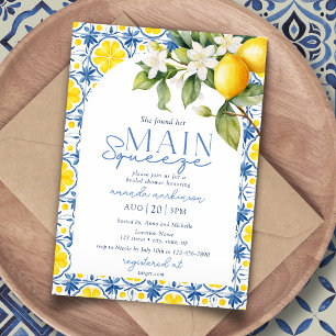 Invitación Su Bridal Shower Limón Main Squeeze Costa Amalfi