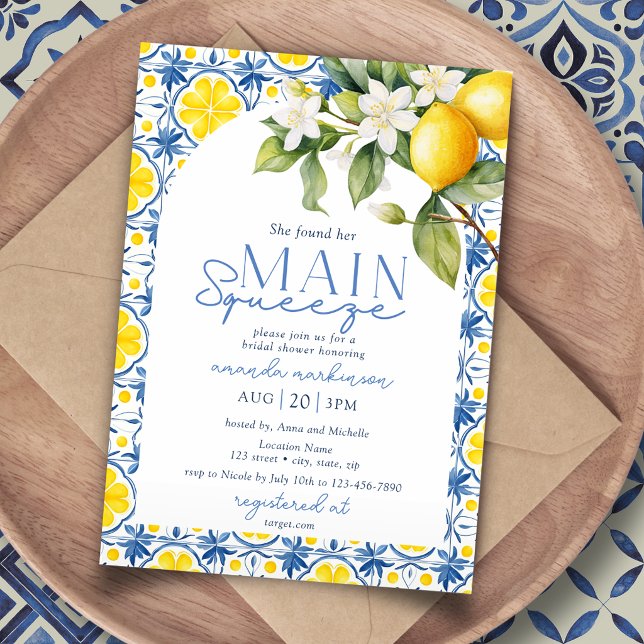 Invitación Su Bridal Shower Limón Main Squeeze Costa Amalfi (Subido por el creador)