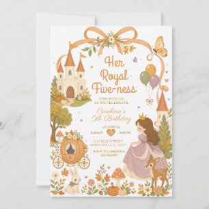 Invitación Su Cuento de Hadas de los Cinco Reales Cumpleaños