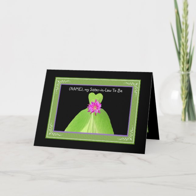 Invitación Su cuñada invitará a KELLY GREEN Gown (Anverso)