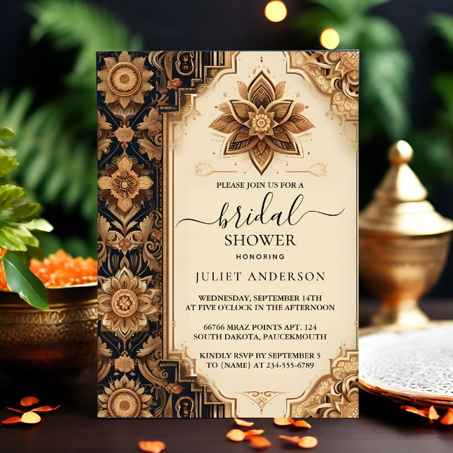 Invitación Su ducha de novia al estilo indio Henna Mehndi (Subido por el creador)