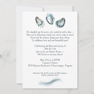 Invitación Su foto elegante avenida de ostión en el primer an