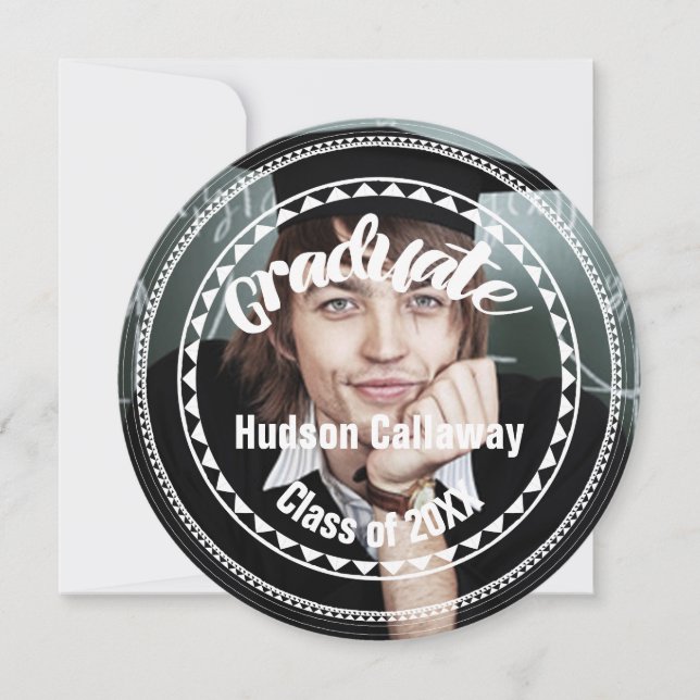 Invitación Su grupo de graduación de imágenes de clase (Anverso)