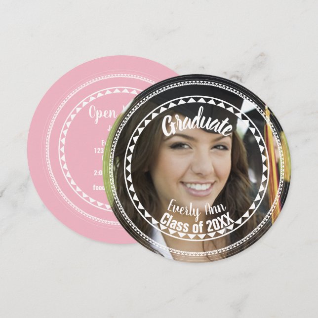 Invitación Su grupo de graduación de imágenes de clase (Anverso / Reverso)