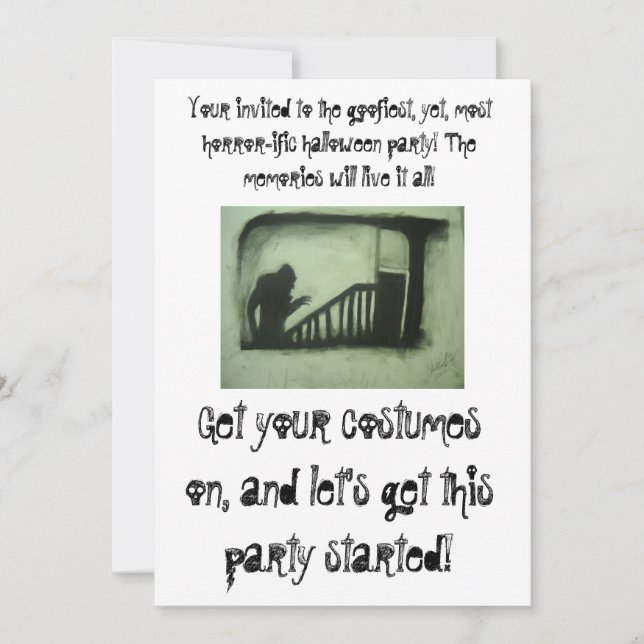 Invitación Su invitado a Halloween (Anverso)