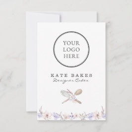 Invitación Su Logo Aquí Pastel De Cocina De Cocina Floral