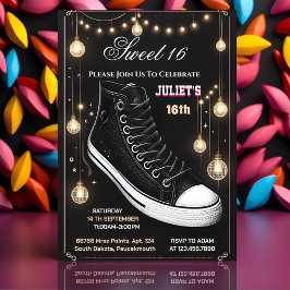 Invitación Su Moda Chica Sweet 16 Sneaker Ball 16 cumpleaños