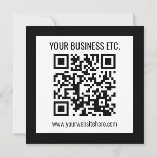 Invitación Su nombre comercial y código QR editable