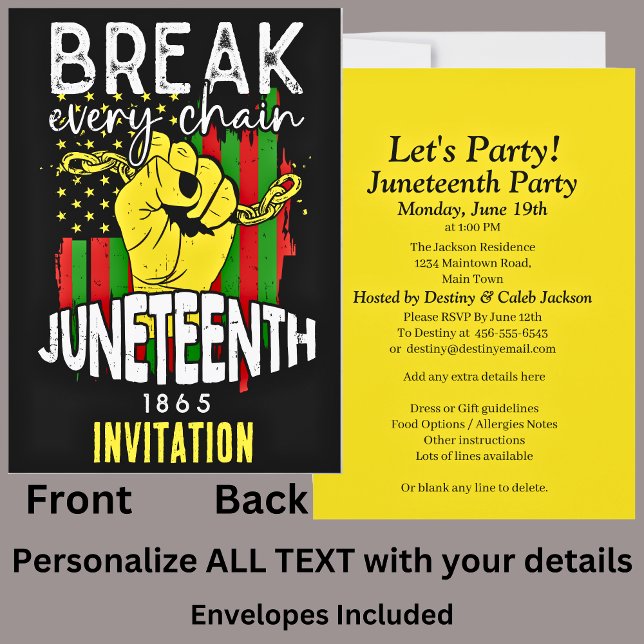 Invitación Su nombre Fiesta de celebración de la cadena de re (Subido por el creador)
