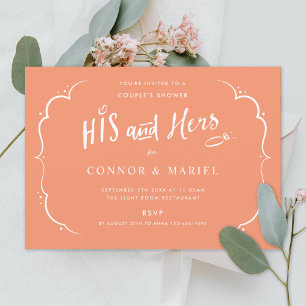 Invitación Su pareja y sus parejas casan con una ducha de agu