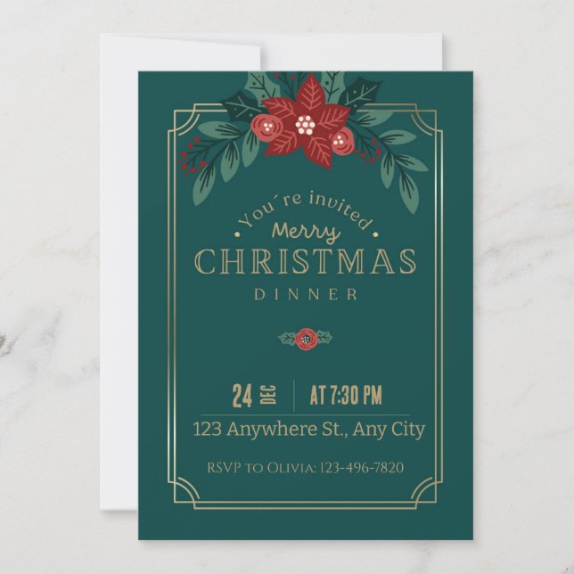 Invitación Su presencia honrada: Navidades encantadores invit (Anverso)