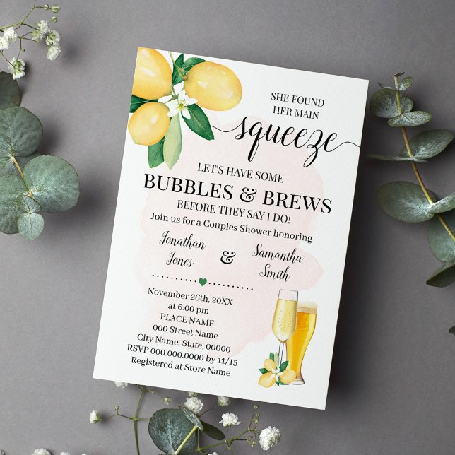 Invitación Su principal apretón de burbujas y su ducha de nov (Subido por el creador)
