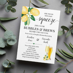 Invitación Su principal burbuja de apretón y su ducha de novi