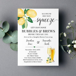 Invitación Su principal burbuja de apretón y su ducha de novi