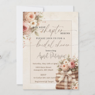 Invitación Su próximo capítulo comienza, ducha de novia de cu