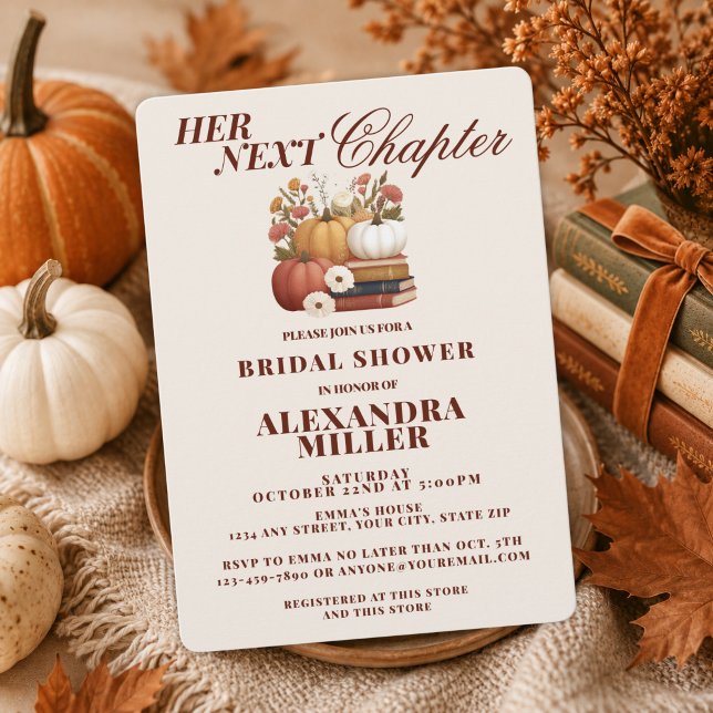 Invitación Su próximo capítulo: lluvia de regalos de boda de  (Subido por el creador)