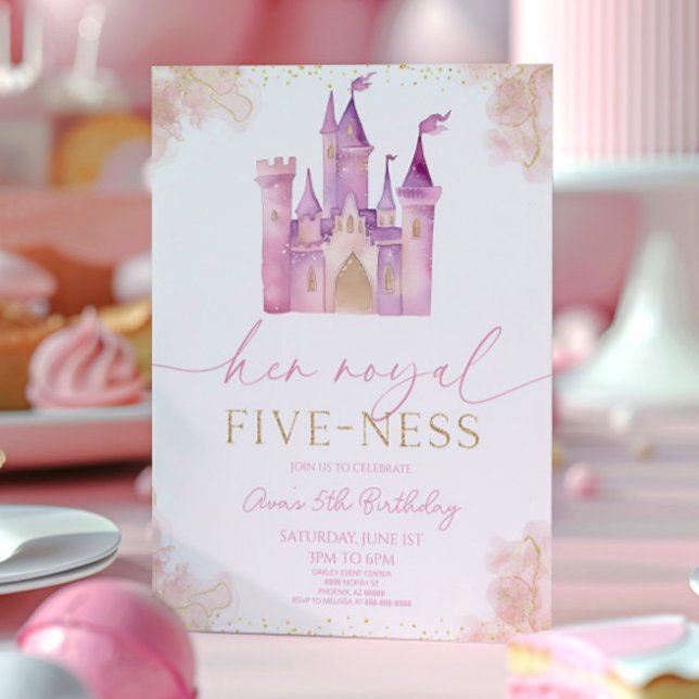 Invitación Su Real Princesa de Cinco Nieves Fiesta de Cumplea (Subido por el creador)
