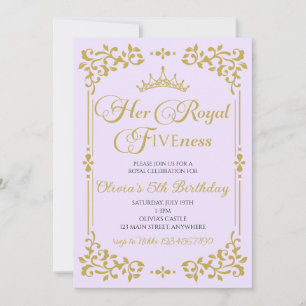 Invitación Su Real Princesa de Oro de la Fianza