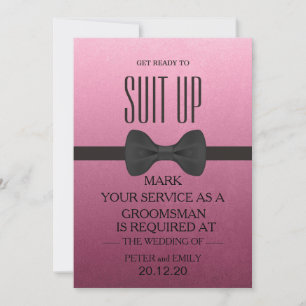 Invitación Su servicio como Groomsman