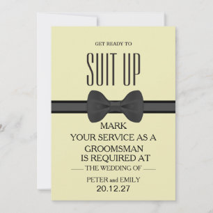 Invitación Su servicio como Groomsman
