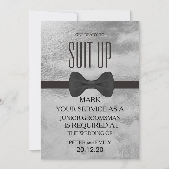 Invitación Su servicio como Groomsman (Anverso)