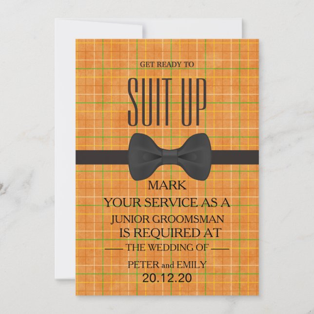 Invitación Su servicio como Groomsman (Anverso)
