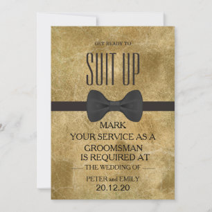 Invitación Su servicio como Groomsman