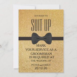Invitación Su servicio como Groomsman