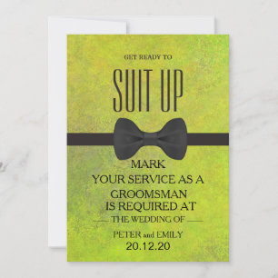 Invitación Su servicio como Groomsman