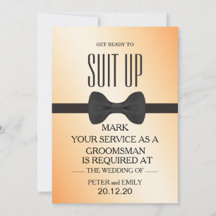 Invitación Su servicio como Groomsman