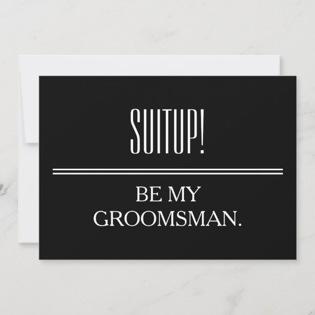 Invitación Su servicio como Groomsman (Anverso)
