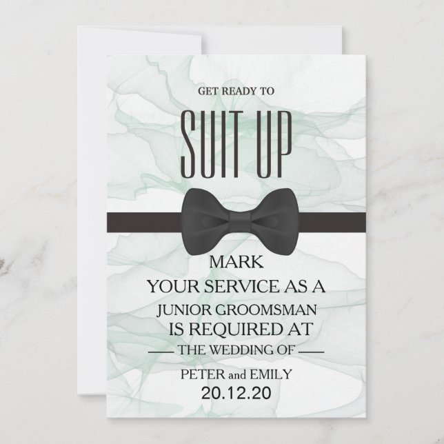 Invitación Su servicio como Groomsman (Anverso)