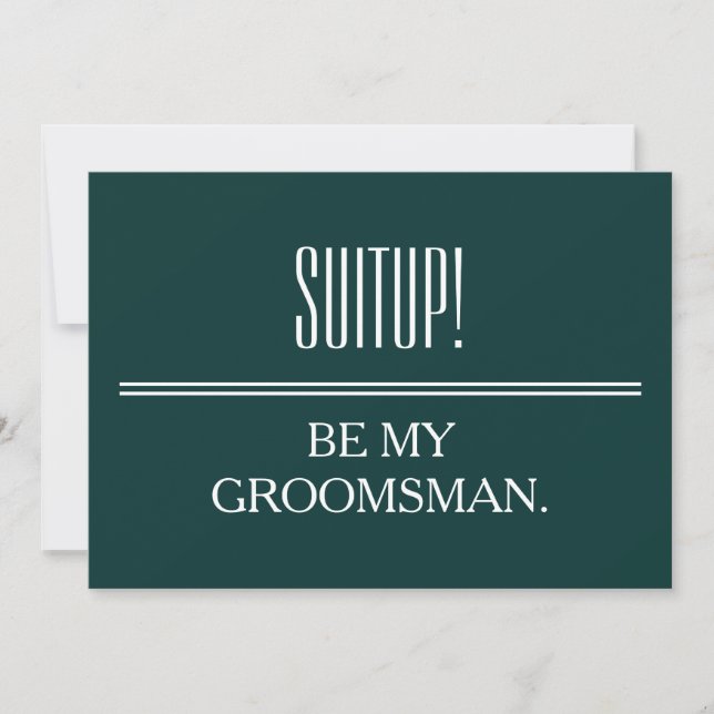 Invitación Su servicio como Groomsman (Anverso)