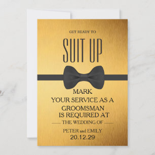 Invitación Su servicio como Groomsman