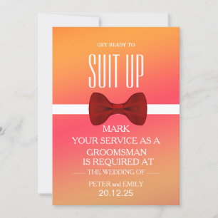 Invitación Su servicio como Groomsman
