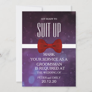 Invitación Su servicio como Groomsman